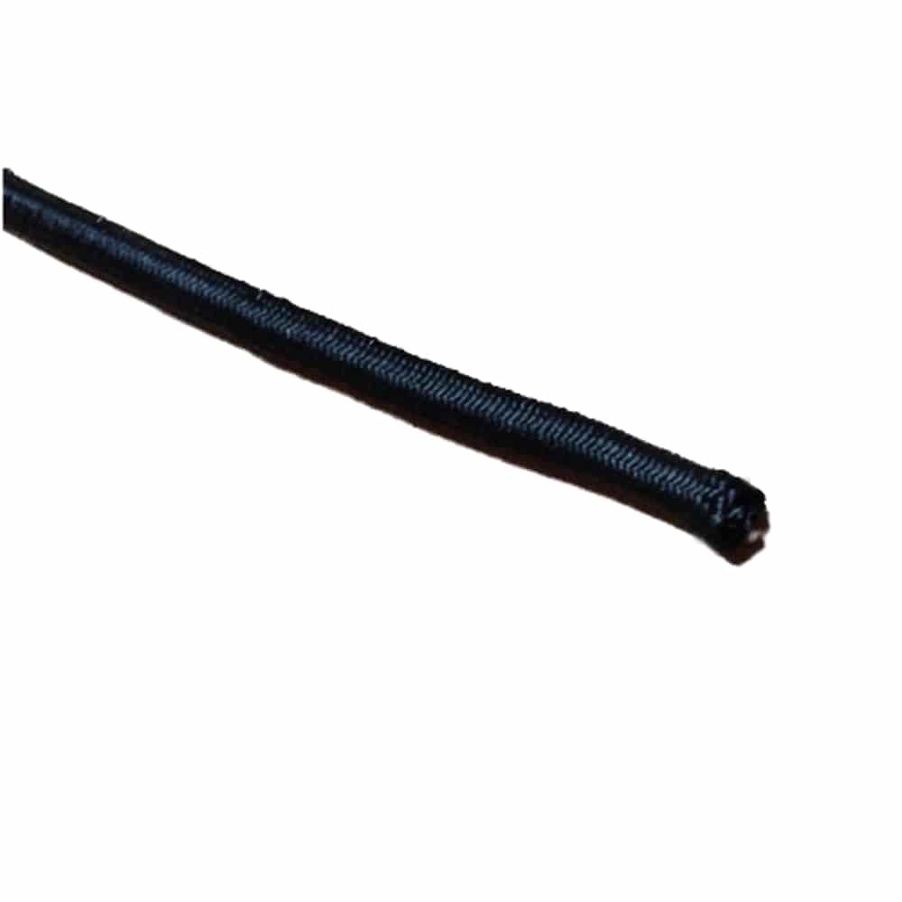 Coardă elastică 8 mm negru 40 m înveliș PP-1