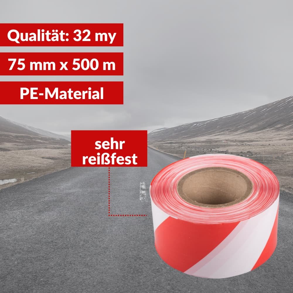 500m x 75mm Bandă de delimitare din folie-1