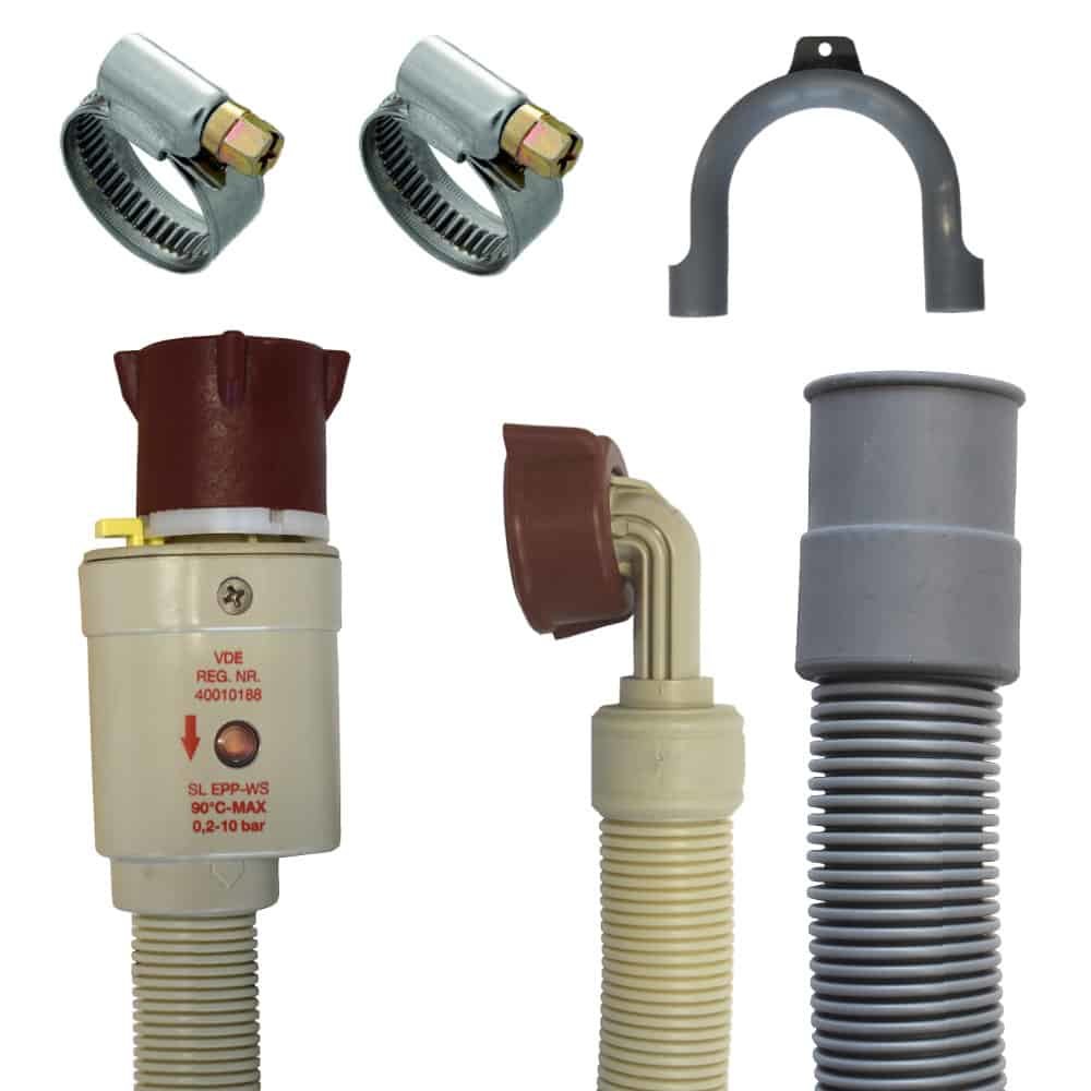 Set de conectare furtun 2m (Aquastop + furtun de evacuare + 2 cleme)-1