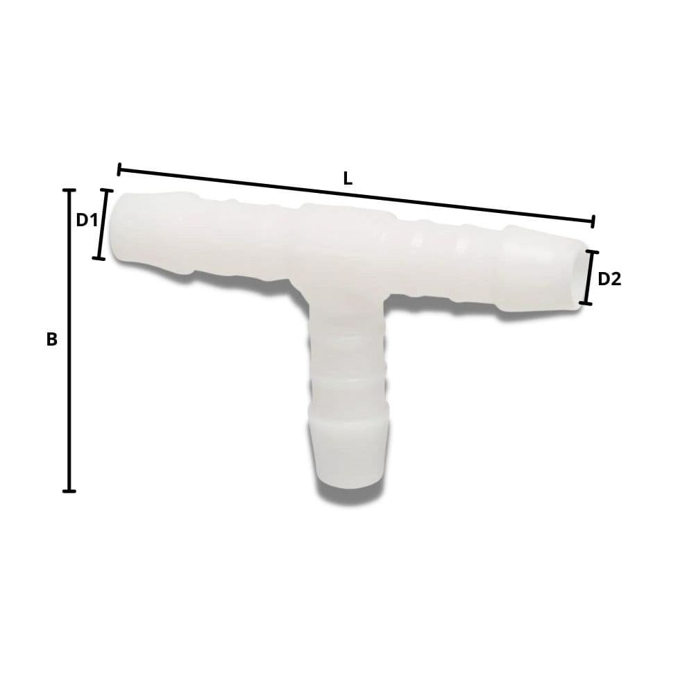 Conector furtun plastic T 12 mm-0