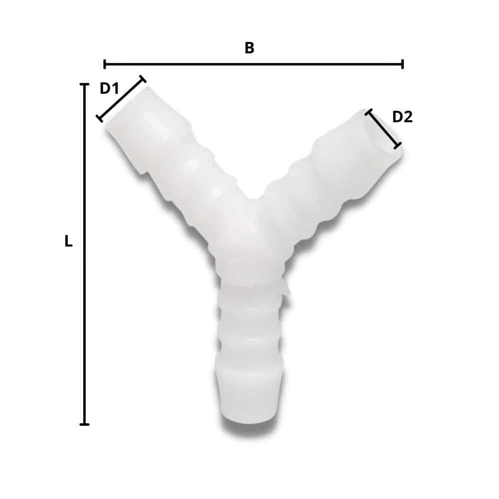 Conector furtun plastic Y 4 mm-0