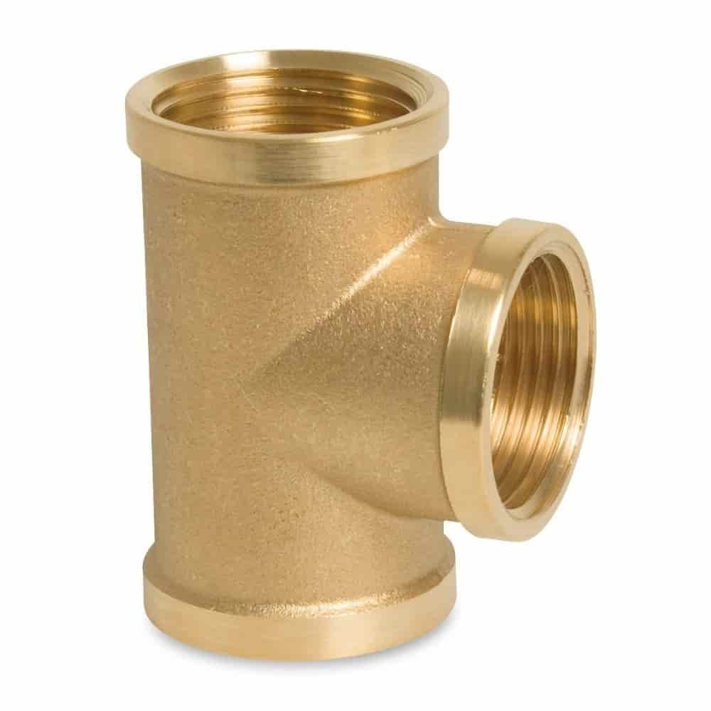 Threaded Fitting Brass T-Piece 1 1/4" Female Thread