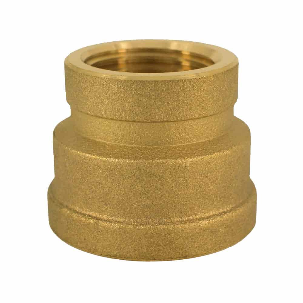 Threaded Fitting Brass Coupling Reduced 1" Female x 1/2" Female