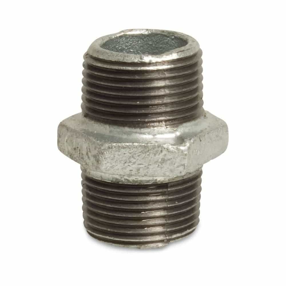 Fiting cu filet fontă maleabilă dublu niplu 1 1/2" AG x 1 1/2" AG