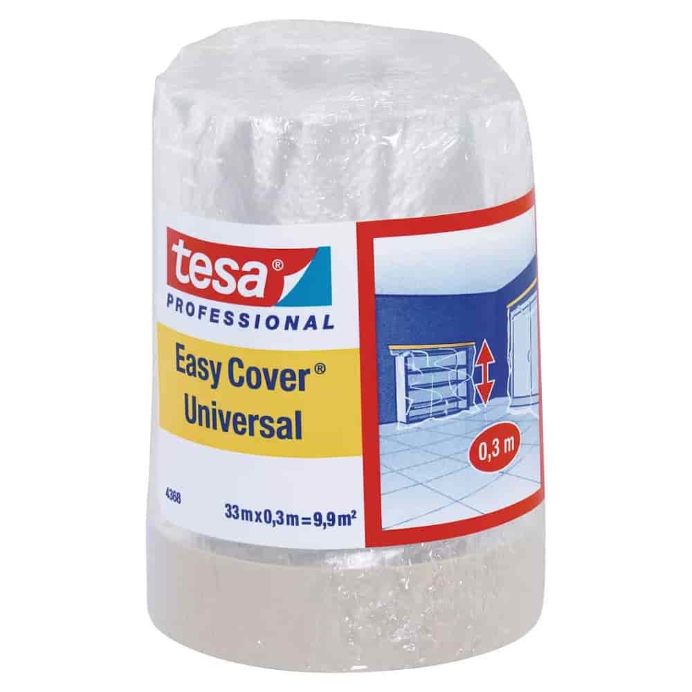 tesa Easy Cover 4368 Premium Malerkrepp mit Abdeckfolie 300 mm x 33 m (bej-deschis mat)