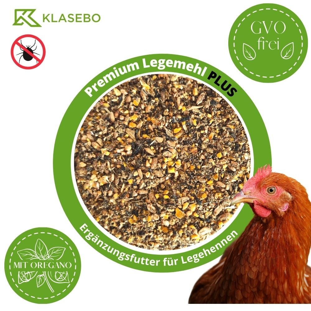 25 kg Premium Legemehl PLUS cu Oregano - Hrană pentru păsări pentru găini, gâște, rațe