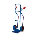 Cărucior din țeavă de oțel 250 kg cu patine de alunecare și anvelope pneumatice 550 x 615 x 1305 mm