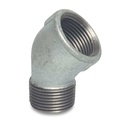 Fiting cu filet fontă unghi 45° 1 1/2" IG x 1 1/2" AG