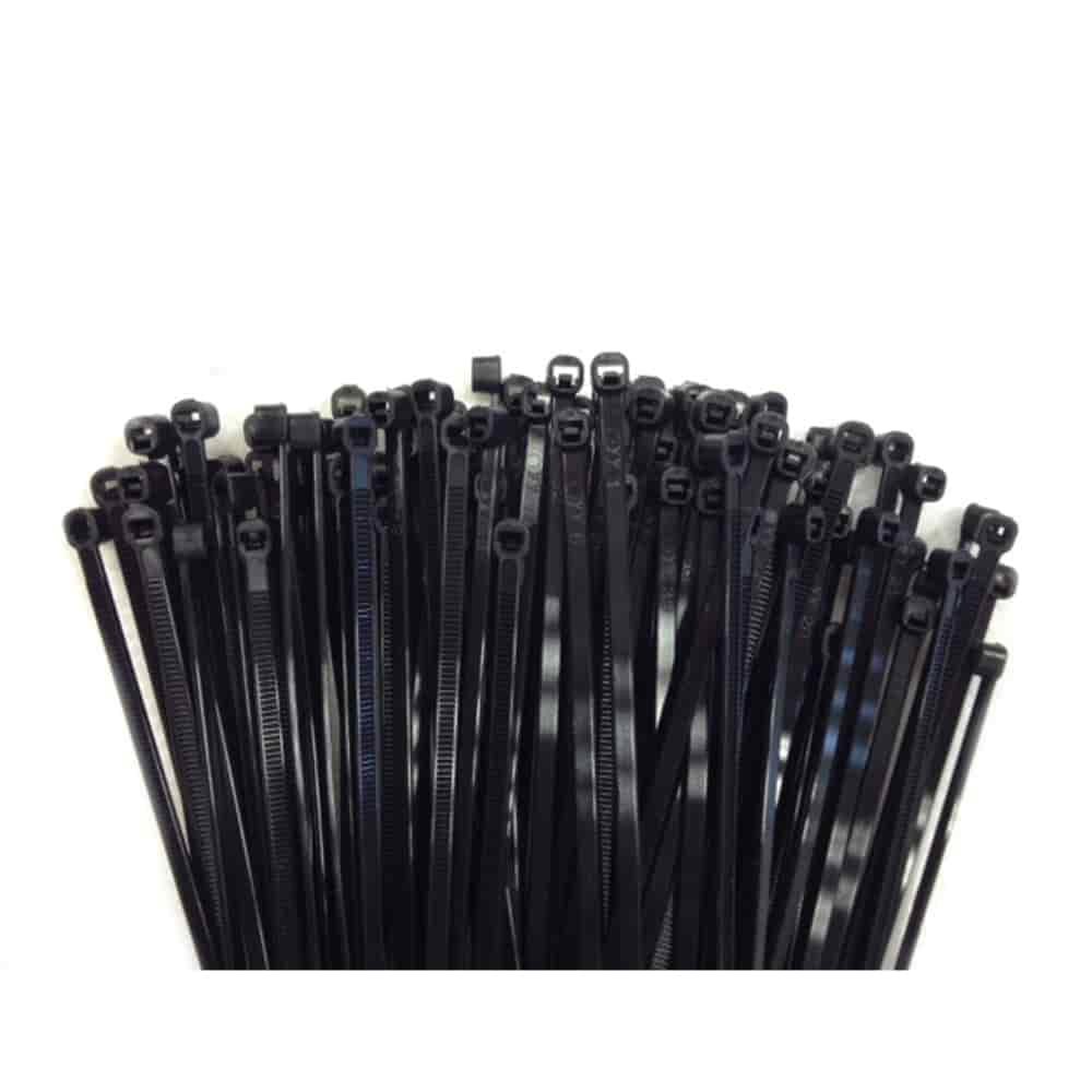 100 coliere de cablu 300x4, 8mm negre (stabilizate UV) PA6.6