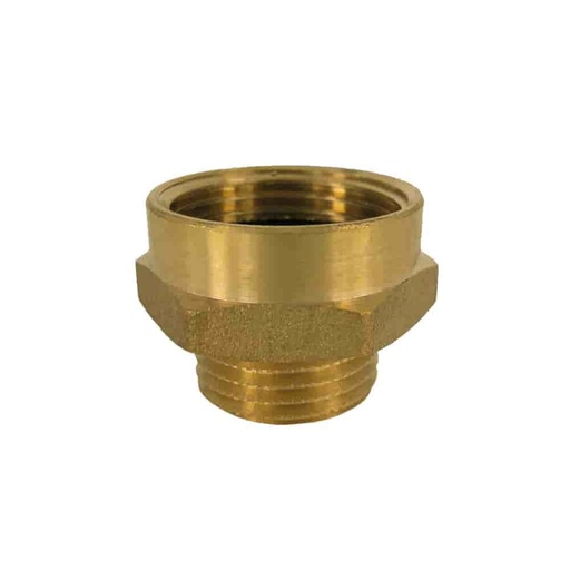 [BONI-34445] Threaded Fitting Brass Double Nipple Extended 1 1/4" Male x 1 1/2" Female