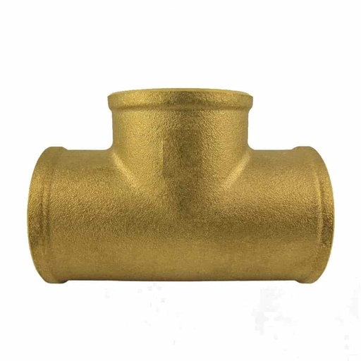 [BONI-34673] Threaded Fitting Brass T-Piece Reduced 1" Female x 3/4" Female x 1" Female