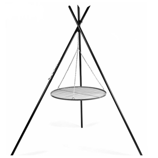 [BONI-C111445] Grătar suspendat „TIPI“ 210 cm + Grătar 80 cm din oțel inoxidabil