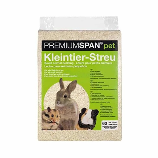 [BONI-42252] PREMIUMSPAN pet Așternut pentru animale mici 60 Litri