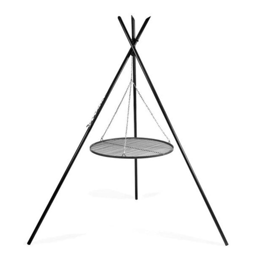 [BONI-C111441] Grătar suspendat „TIPI“ 210 cm + Grătar 80 cm din oțel natural