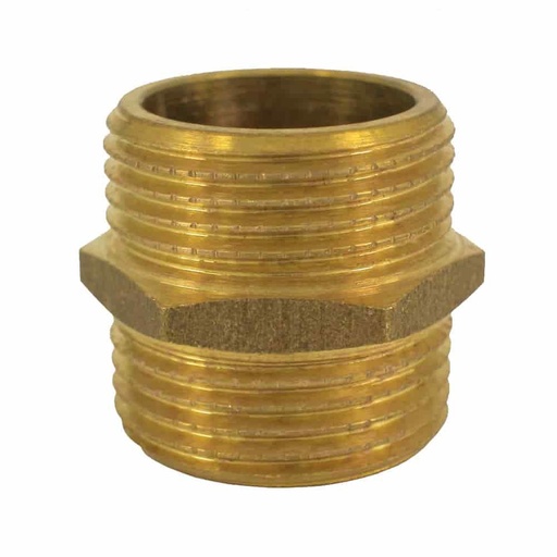 [BONI-34413] Threaded Fitting Brass Double Nipple 1" M x 1" M