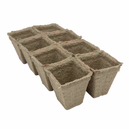 [BONI-42475] Placă de cultivare 6 x 6 cm, 8 ghivece octogonale pe placă, compostabil