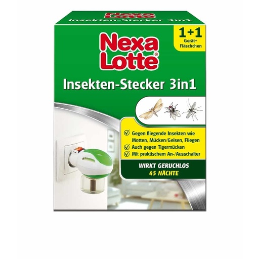 [BONI-3902] NEXA LOTTE® Protecție împotriva insectelor 3 în 1 - 1 dispozitiv cu 35 ml flacon cu substanță activă