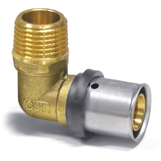 [BONI-P62WA1604] Cot de tranziție cu fiting de presare 16 x 2 - 1/2" AG