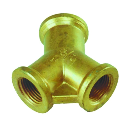 [BONI-1283-22] Brass Y / 2-way Distributor 3/8" Female Thread