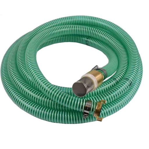 [BONI-52227-1] Furtun de aspirare și presiune 1"/25mm cu coș de aspirație, supapă de reținere și cuplaj rapid 1m