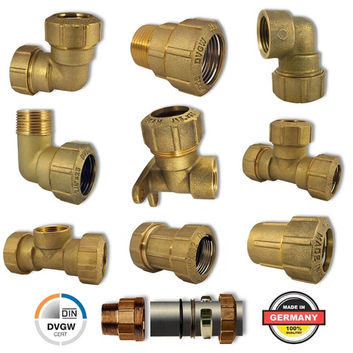 [BONI-boni1257] Conector pentru tub de PE din alamă, diferite forme disponibile